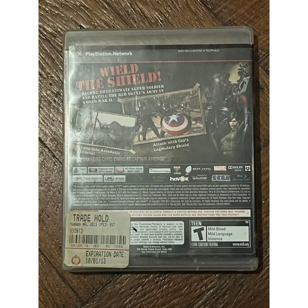 Captain America Super Soldier Sony PS3 Complete *Tested* SEE PICTURES